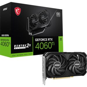 MSI VENTUS GeForce RTX 4060 Ti 2X BLACK 8G OC NVIDIA 8 Go GDDR6