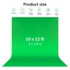 Neewer® 10 x 12FT / 3 x 3.6M PRO Photo Studio 100% Pure Muslin Collapsible Background for Photography, Video & Television (Back Only) - GREEN
