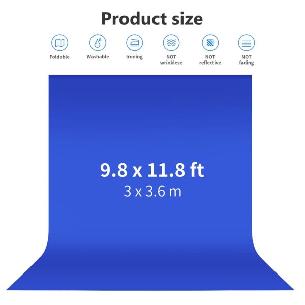 Neewer® 10 x 12FT / 3 x 3.6M PRO Photo Studio 100% Pure Muslin Collapsible Background for Photography, Video & Television (Back Only) - GREEN