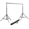 Neewer 2 x 2 m Background Support System with 1.8 x 2.8m Background Fabric (White/Black/Green) and 3 Pack Spring Clips for Photo Studio, Portrait, Product Video Photography