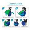 Neewer 5x7ft/1.5x2m Foldable Chromakey Background with 2.6m Support, Green, Blue, Green, Reversible, 2-in-1 for Studio, Photography, Live Streaming, Video Calling, Games