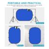 Neewer 5x7ft/1.5x2m Foldable Chromakey Background with 2.6m Support, Green, Blue, Green, Reversible, 2-in-1 for Studio, Photography, Live Streaming, Video Calling, Games