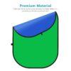 Neewer 5x7ft/1.5x2m Foldable Chromakey Background with 2.6m Support, Green, Blue, Green, Reversible, 2-in-1 for Studio, Photography, Live Streaming, Video Calling, Games