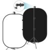 Neewer 5x7ft/1.5x2m Foldable Chromakey Background with 2.6m Support, Green, Blue, Green, Reversible, 2-in-1 for Studio, Photography, Live Streaming, Video Calling, Games