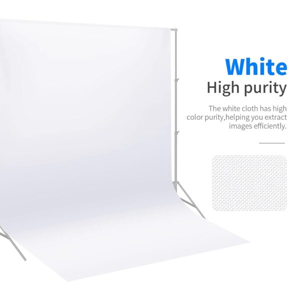 Neewer 9 x 13 Feet/ 2.8 x 4 m Background for Photo Studio Video Background Polyester Background Screen, Background Support Not Included (White)