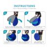 NEEWER Chromakey Backdrops, Double-Sided Blue & Grey Screen, 2-in-1 Folding and Reversible Background for Photography, Gaming and Live Streaming, 1.5x2m (Blue/Grey)