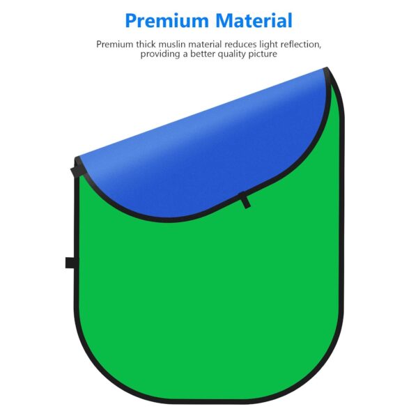 Neewer Chromakey Green Chromakey Blue Foldable Background Foldable Reversible Background 150x200CM ChromaKey Blue Green