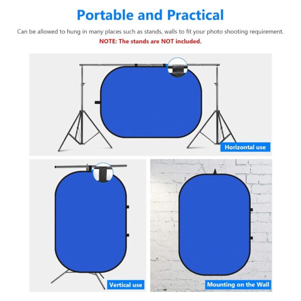 Neewer Chromakey Green Chromakey Blue Foldable Background Foldable Reversible Background 150x200CM ChromaKey Blue Green