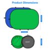 Neewer Chromakey Green Chromakey Blue Foldable Background Foldable Reversible Background 150x200CM ChromaKey Blue Green