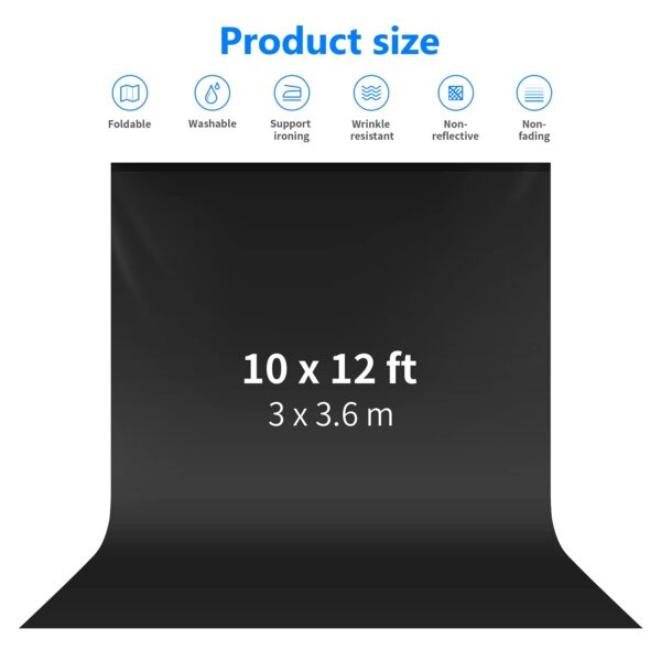 Neewer Photo Studio Background 3x3.6m Foldable High Quality Polyester Photo Studio Background for Photography Video TV (SOP)