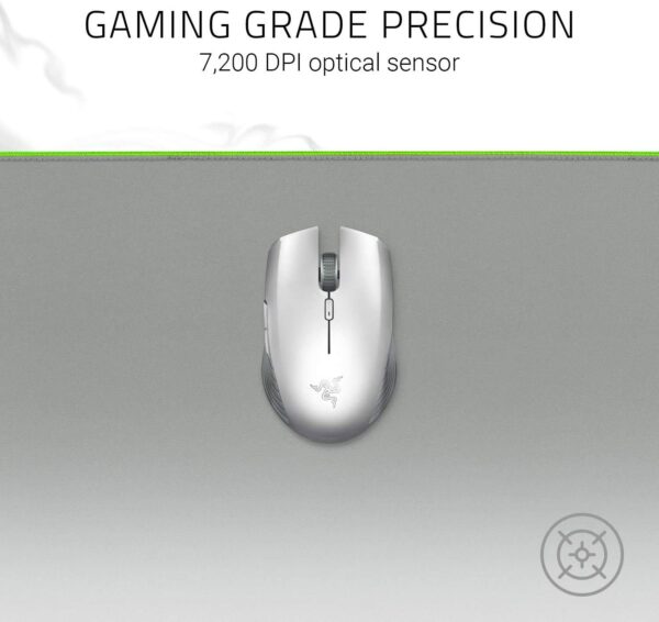 Razer Atheris Stormtrooper Edition, 350 Hours Battery Life, 7200 DPI Optical Sensor, Dual Hand, Gaming Mouse