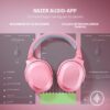 Razer Barracuda X - Draadloze multi-platform headset voor gaming en mobiele apparaten (SmartSwitch Dual Wireless, TriForce 40mm, cardioïde microfoon, 50u batterij, USB-C) Roze