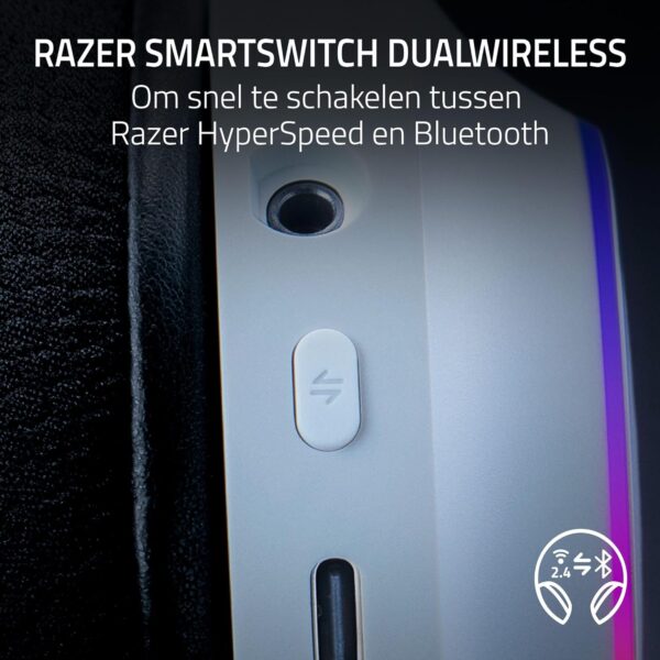 Razer Barracuda X - Draadloze multi-platform headset voor gaming en mobiele apparaten (SmartSwitch Dual Wireless, TriForce 40 mm, cardioïde microfoon, 50 uur batterij, USB-C) Wit