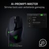 Razer Basilisk Mobile - Small Portable Ergonomic Wireless Gaming Mouse - AI Prompt Master - Focus X 18K Sensor (Tri-Mode Connectivity, Up to 105 Hours, Mouse Switches Gen-3) Black