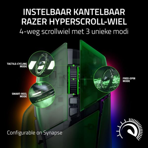 Razer Basilisk V3 Pro 35K Phantom Green Edition - Fully Customizable Wireless Ergonomic RGB Gaming Mouse (4-Way Scroll Wheel, Optical 35K DPI Sensor, 13 Customizable Buttons)...