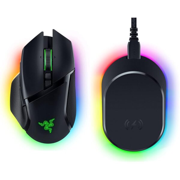 Razer Basilisk V3 Pro - Customizable Wireless Gaming Mouse with Razer HyperScroll Tilt Wheel (Focus Pro 30K Optical Sensor, 13-Zones Chroma Lighting) Black & MOUSE DOCK PRO +...