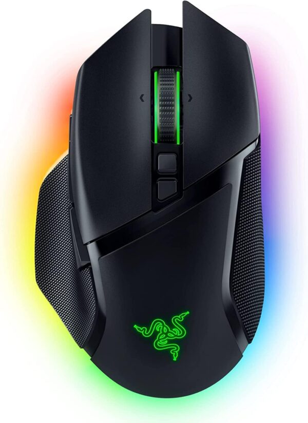 Razer Basilisk V3 Pro - Customizable Wireless Gaming Mouse with Razer HyperScroll Tilt Wheel (Focus Pro 30K Optical Sensor, 13-Zones Chroma Lighting) Black & MOUSE DOCK PRO +...