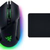Razer Basilisk V3 - Wired Gaming Mouse (10+1 Programmable Buttons) Black & Razer Gigantus V2 - Soft Gaming Mouse Pad for Speed and Control (Non-slip Foot) Medium Size