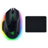Razer Basilisk V3 - Wired Gaming Mouse (10+1 Programmable Buttons) Black & Razer Gigantus V2 - Soft Gaming Mouse Pad for Speed and Control (Non-slip Foot) Medium Size