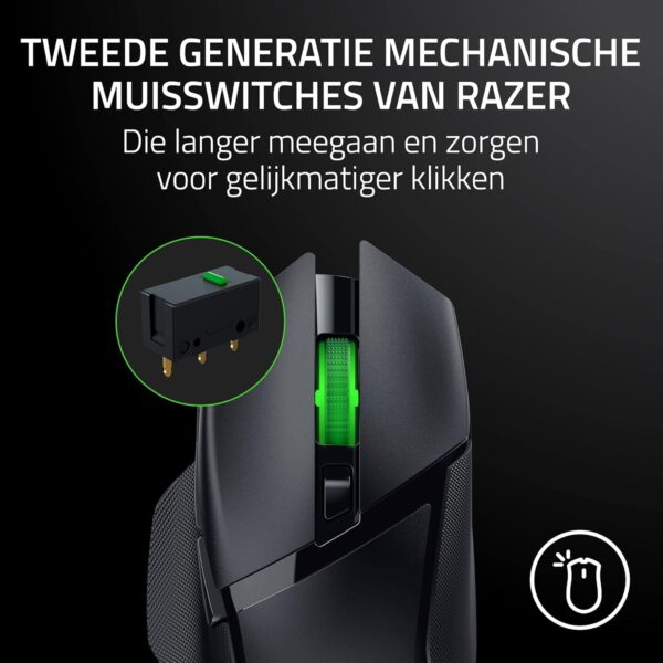 Razer Basilisk V3 X HyperSpeed - Wireless Gaming Mouse (Iconic Ergonomic Shape with 9 Customizable Controls, HyperSpeed Wireless, 5G Advanced 18K Optical Sensor, Chroma RGB) Black