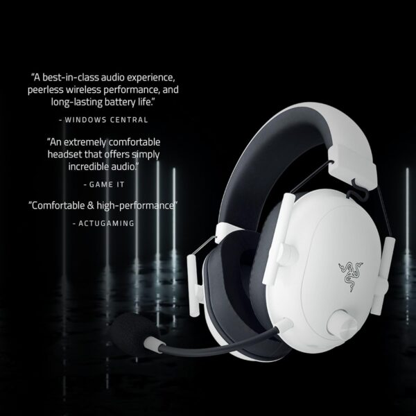 Razer Blackshark V2 Hyperspeed PC- Draadloze E-Sports Gaming-headset Ultra Lichtgewicht 280g (Super Wideband Microfoon, TriForce Titanium 50mm Driver, Geluidsisolerend schuim) Wit