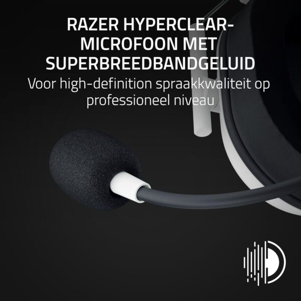 Razer Blackshark V2 Hyperspeed PC- Draadloze E-Sports Gaming-headset Ultra Lichtgewicht 280g (Super Wideband Microfoon, TriForce Titanium 50mm Driver, Geluidsisolerend schuim) Wit