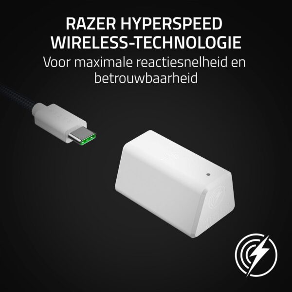 Razer Blackshark V2 Hyperspeed PC- Draadloze E-Sports Gaming-headset Ultra Lichtgewicht 280g (Super Wideband Microfoon, TriForce Titanium 50mm Driver, Geluidsisolerend schuim) Wit