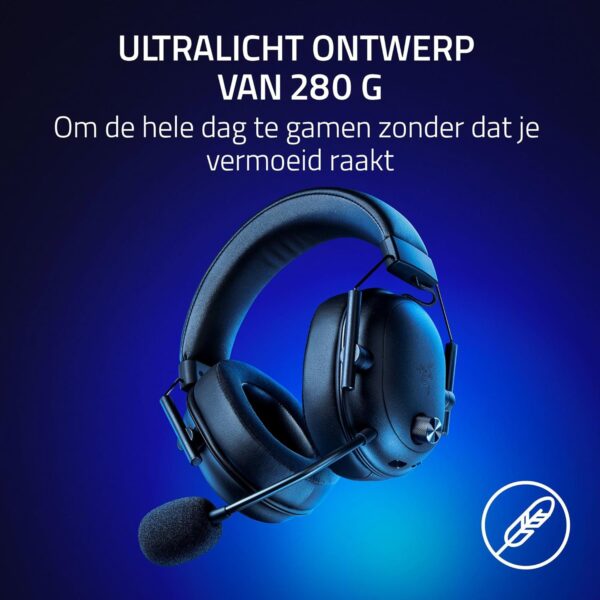 Razer Blackshark V2 Hyperspeed PC- Draadloze E-Sports Gaming-headset Ultra Lichtgewicht 280g (Super Wideband Microfoon, TriForce Titanium 50mm Driver, Geluidsisolerend schuim) Wit
