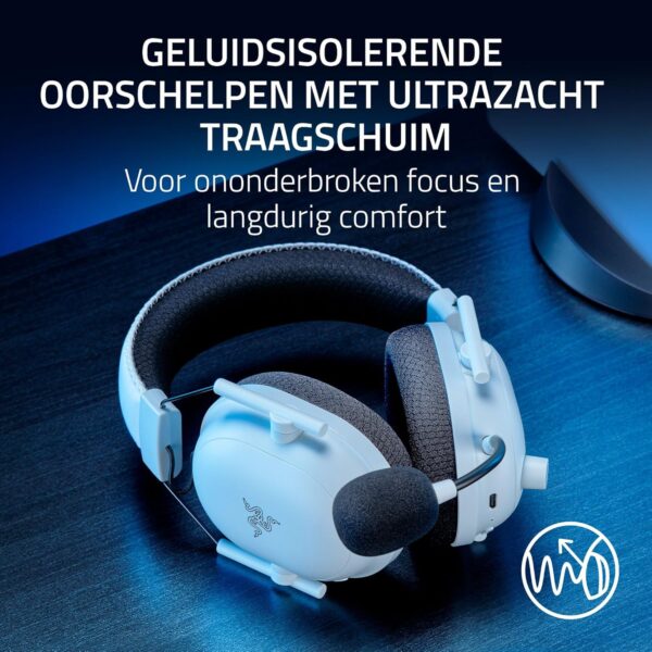 Razer Blackshark V2 Pro (Playstation) - Draadloze Console E-Sports Headset voor PS5 (TriForce 50mm driver, HyperSpeed Wireless, FPS-audioprofiel, afneembare...
