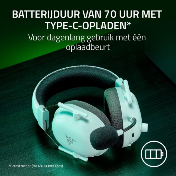 Razer Blackshark V2 Pro (Xbox) - Draadloze Console E-Sports Headset voor Xbox S|X & One (Triforce 50mm Membranen, HyperSpeed Draadloos 2,4 GHz, afneembare HyperClear microfoon) Wit