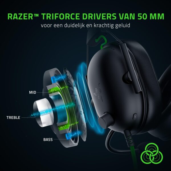 Razer BlackShark V2 X - Bedrade Esports Headset voor meerdere platforms (Triforce 50 mm drivers, geavanceerde passieve ruisonderdrukking, 7.1 surround sound, hyperheldere...