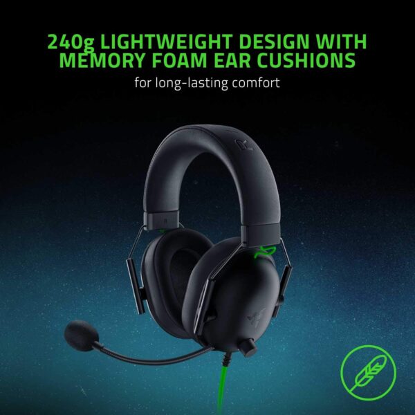 Razer BlackShark V2 X Gaming-headset: 7.1 surround sound 50mm driver memory foam - PC, PS4, PS5, Nintendo Switch, Xbox One, Xbox Series X & S, mobiel - 3,5 mm jack zwart
