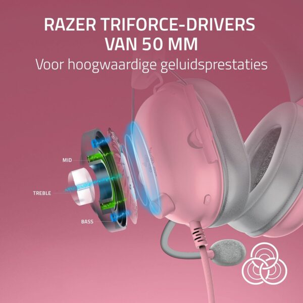 Razer BlackShark V2 X (PlayStation) - Bedrade e-sports headset voor PlayStation 5 console (250 g, cardioïde microfoon, 50 mm drivers, passieve ruisonderdrukking, 3,5 mm...