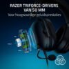 Razer Blackshark V2 X (PlayStation) - Bedrade e-sports Headset voor PlayStation console (240g, cardioïde microfoon, 50mm drivers, passieve ruisonderdrukking, 3,5mm connector) Zwart