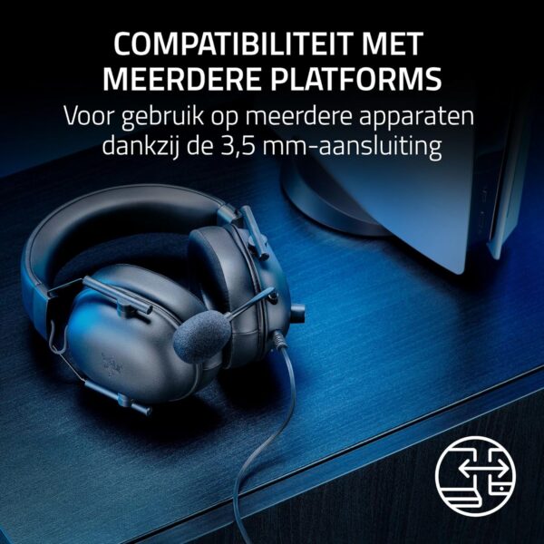 Razer Blackshark V2 X (PlayStation) - Bedrade e-sports Headset voor PlayStation console (240g, cardioïde microfoon, 50mm drivers, passieve ruisonderdrukking, 3,5mm connector) Zwart