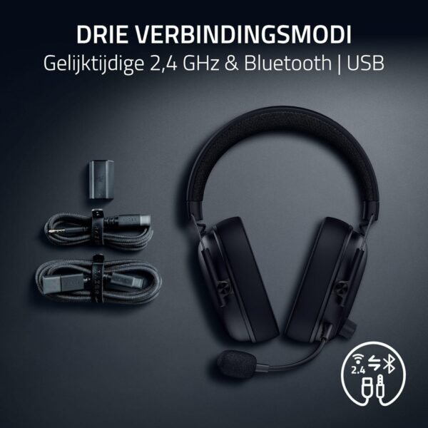 Razer BlackShark V3 - Draadloze e-sport headset - TriForce 50 mm driver - Afneembare breedbandmicrofoon - THX Spatial Audio - Wireless 2,4 GHz & Bluetooth - FPS-profielen -...