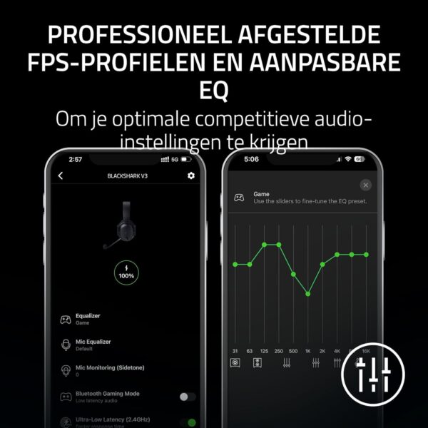 Razer BlackShark V3 - Draadloze e-sport headset - TriForce 50 mm driver - Afneembare breedbandmicrofoon - THX Spatial Audio - Wireless 2,4 GHz & Bluetooth - FPS-profielen -...