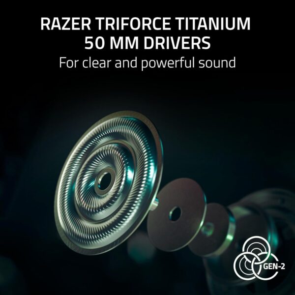 Razer BlackShark V3 Pro - Draadloze e-sportheadset met ruisonderdrukking - TriForce-drivers 50mm - Afneembare HyperClear microfoon - HyperSpeed Wireless 2,4 GHz & Bluetooth -...