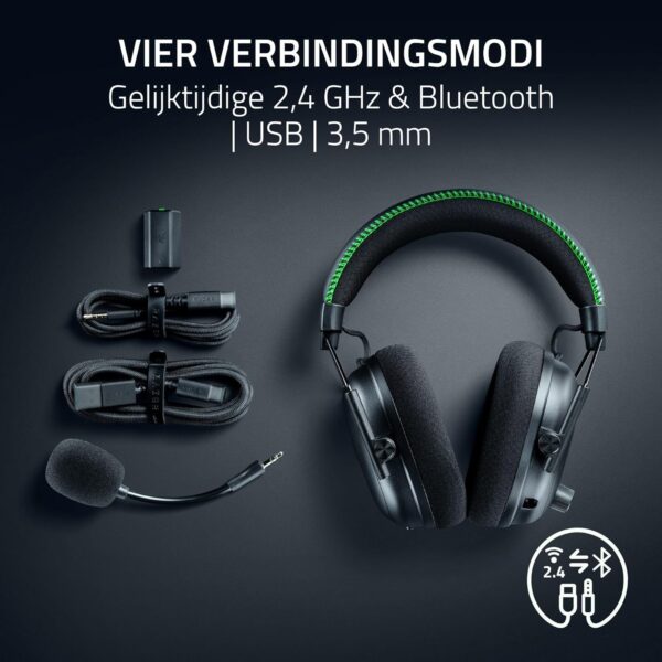Razer BlackShark V3 Pro XBOX S|X - Draadloze e-sportheadset met ANC - Actieve ruisonderdrukking - TriForce 50 mm driver - HyperSpeed 2,4 GHz & Bluetooth - Game/chat-balans -...