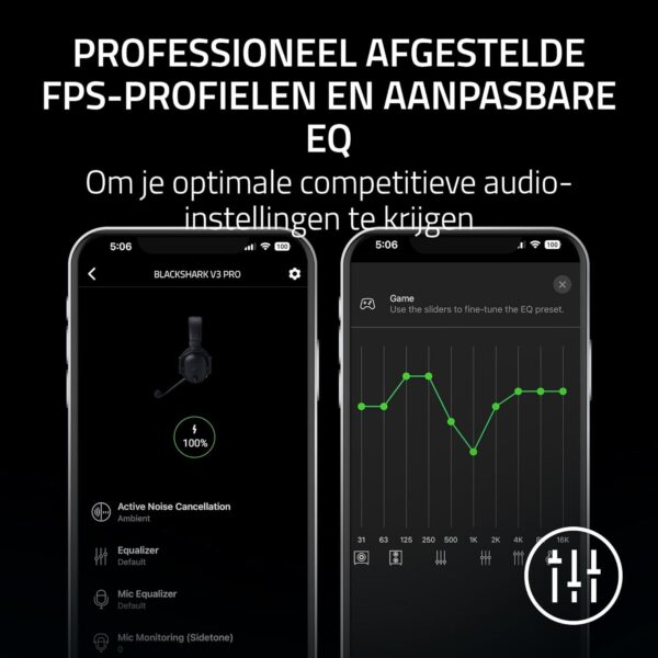 Razer BlackShark V3 Pro XBOX S|X - Draadloze e-sportheadset met ANC - Actieve ruisonderdrukking - TriForce 50 mm driver - HyperSpeed 2,4 GHz & Bluetooth - Game/chat-balans -...
