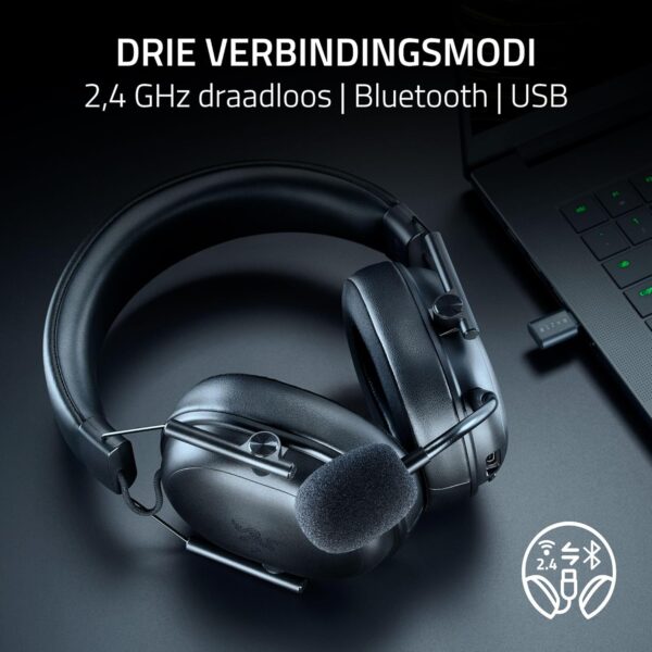 Razer BlackShark V3 X HyperSpeed - Draadloze E-Sports Headset - Ultra licht 270g - TriForce 50mm driver - Afneembare microfoon - Surround sound - HyperSpeed 2,4Ghz & Bluetooth -...