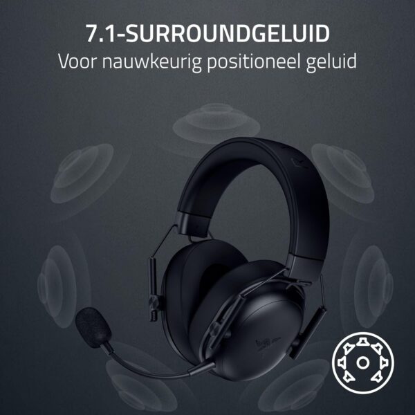 Razer BlackShark V3 X HyperSpeed - Draadloze E-Sports Headset - Ultra licht 270g - TriForce 50mm driver - Afneembare microfoon - Surround sound - HyperSpeed 2,4Ghz & Bluetooth -...
