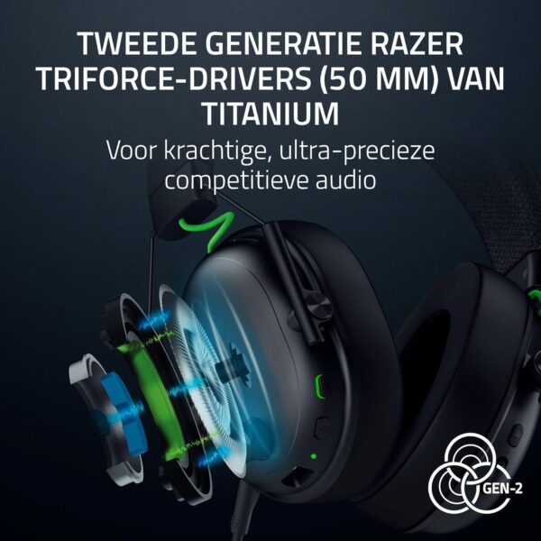 Razer BlackShark V3 XBOX S|X - Draadloze e-sport-headset - TriForce 50 mm drivers - Afneembare breedbandmicrofoon - HyperSpeed 2,4 GHz & Bluetooth - Surround Sound - Xbox/PC |...