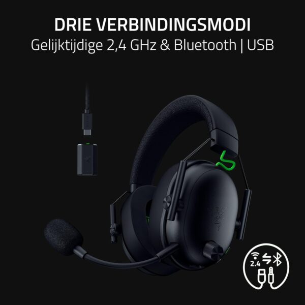 Razer BlackShark V3 XBOX S|X - Draadloze e-sport-headset - TriForce 50 mm drivers - Afneembare breedbandmicrofoon - HyperSpeed 2,4 GHz & Bluetooth - Surround Sound - Xbox/PC |...