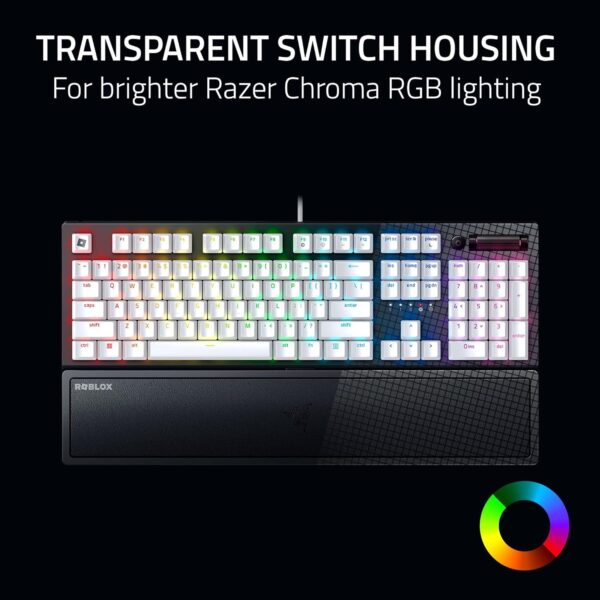 Razer BlackWidow V3 ROBLOX Edition - Gaming Keyboard with Mechanical Switches (Active & Clicking, ABS Keys, Media Keys, RGB Chroma Lighting) US Layout | Black