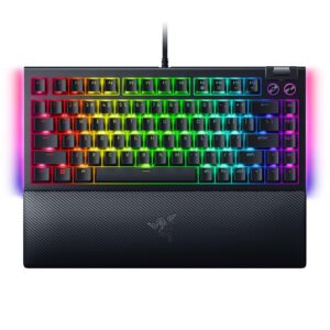 Razer BlackWidow V4 75% - Mechanical Gaming Keyboard with RGB Lighting (Special Macro Keys, Double-shot ABS Key Cap, Switch Click Sound, Scroll Wheel and Media Key) US-Layout |...