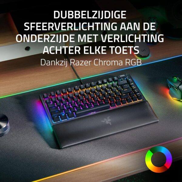 Razer BlackWidow V4 75% - Mechanical Gaming Keyboard with RGB Lighting (Special Macro Keys, Double-shot ABS Key Cap, Switch Click Sound, Scroll Wheel and Media Key) US-Layout |...