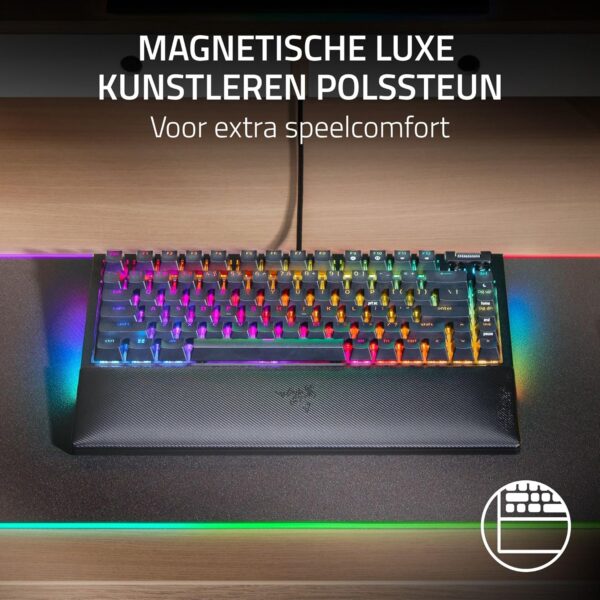 Razer BlackWidow V4 75% - Mechanical Gaming Keyboard with RGB Lighting (Special Macro Keys, Double-shot ABS Key Cap, Switch Click Sound, Scroll Wheel and Media Key) US-Layout |...