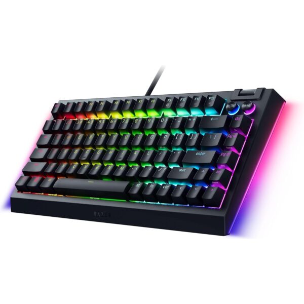 Razer BlackWidow V4 75% - Mechanical Gaming Keyboard with RGB Lighting (Special Macro Keys, Double-shot ABS Key Cap, Switch Click Sound, Scroll Wheel and Media Key) US-Layout |...