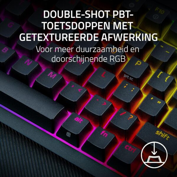 Razer BlackWidow V4 Pro 75% - Wireless Hot-Swappable Gaming Keyboard - OLED Display (Command Dial, 4K Hz & Bluetooth Connectivity, Magnetic Palm Rest) US Layout ISO | Black